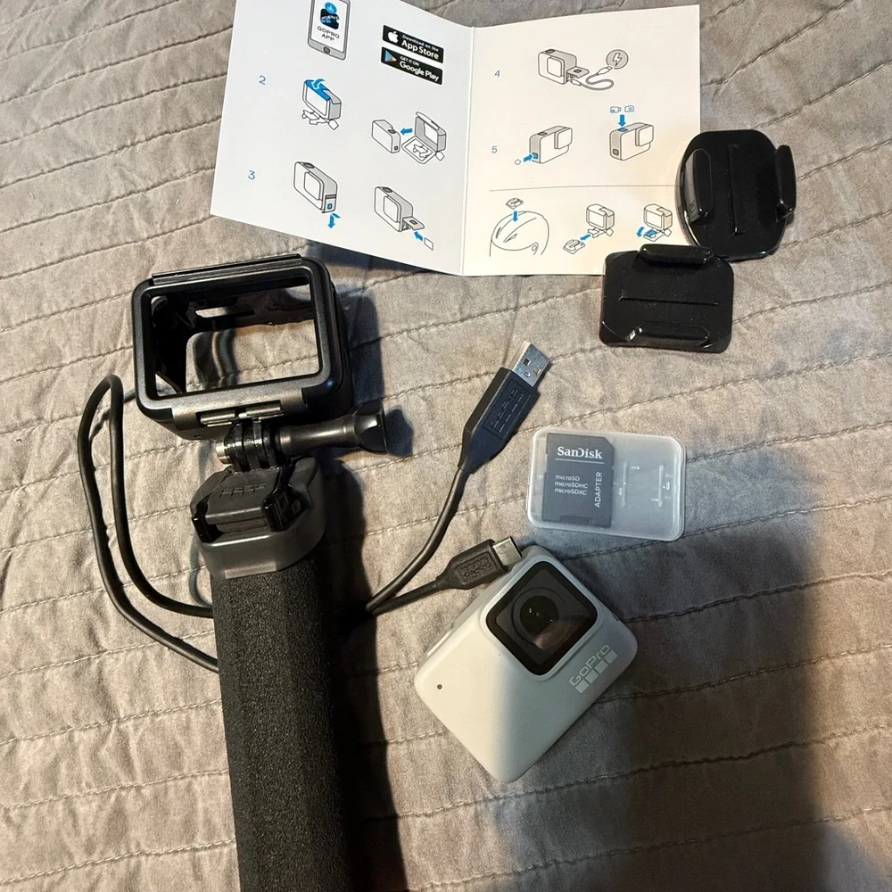 GoPro Hero 7 with Orange and Black Grip